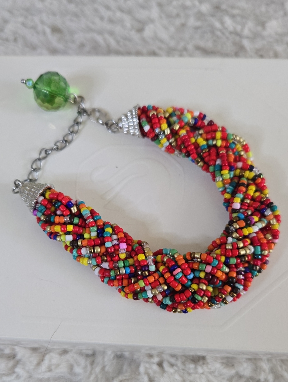 Multicolor Seed Bead Twisted Bracelet - Brand: